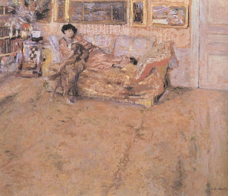 Edouard Vuillard Howe Chancellor and her dog oil painting image